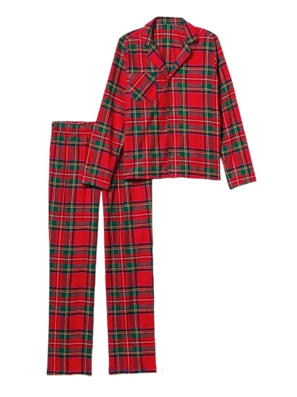 Old Navy Flannel Pajamas Red Green 2-Piece Set Lounge Pants Womans XXL JJ3430
